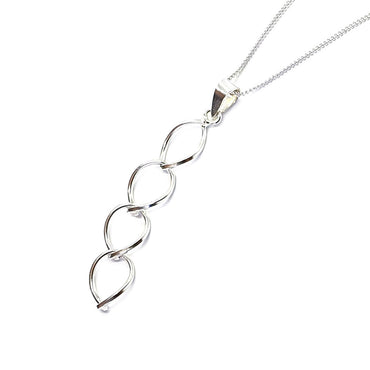 Plain silver pendant on sale necklace